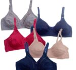 Non Padded Non Wired Soft Net Jersey Bra