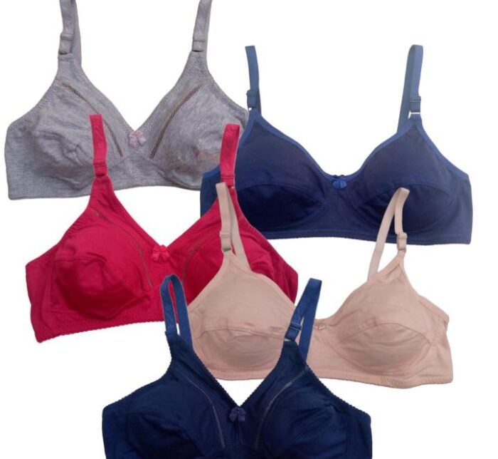 Non Padded Non Wired Soft Net Jersey Bra - Image 1